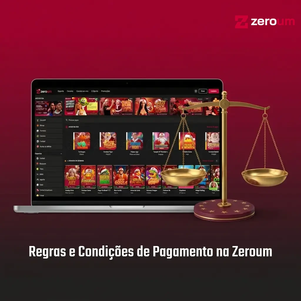 Regras e condições de pagamento na Zeroum: depósitos, saques, verificação e promoções.