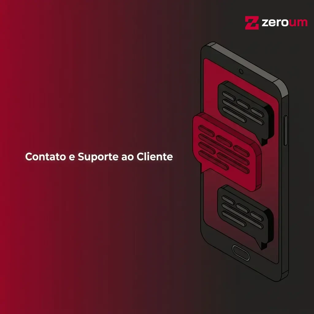 Equipe de suporte Zeroum disponível 24/7 via chat, e-mail, central de ajuda e redes sociais em português.
