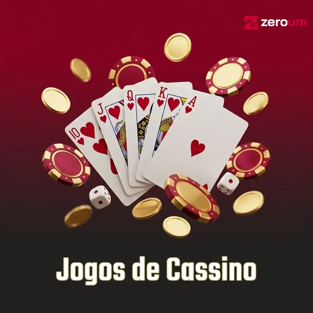 Variedade de jogos de cassino da Zeroum: slots, roleta, blackjack, baccarat, pôquer e mais categorias disponíveis.