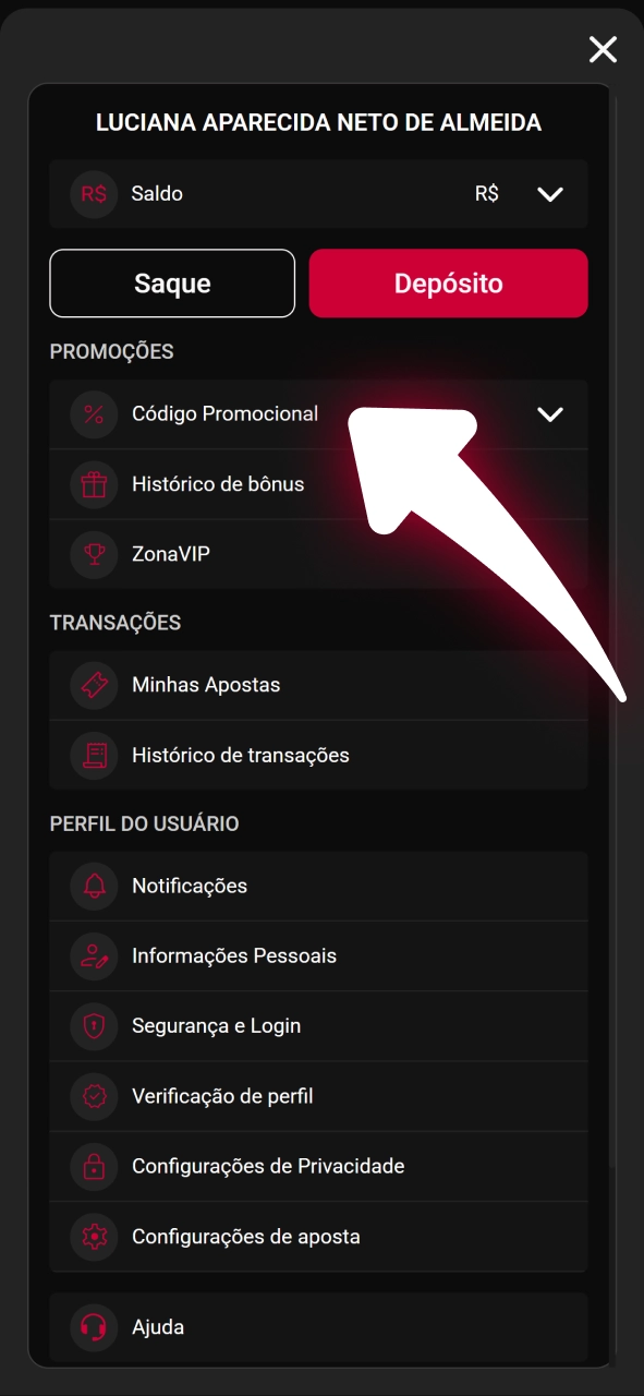 Zeroum insira o código promocional e desbloqueie recompensas automaticamente.